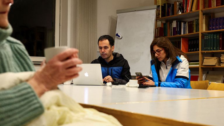This community centre is also offering shelter to residents. Pic: Reuters