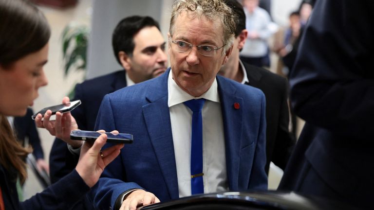Republican Senator Rand Paul  co-sponsored the resolution. Pic: Reuters