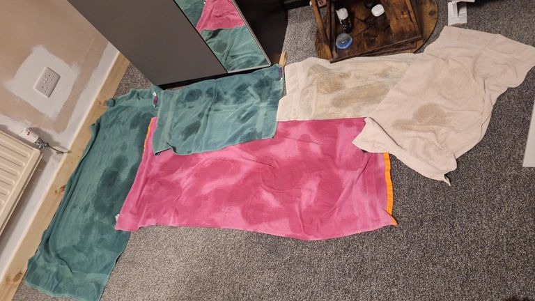 The floor suffered water damage when radiators were attached incorrectly. Pic: Jane Wallbank