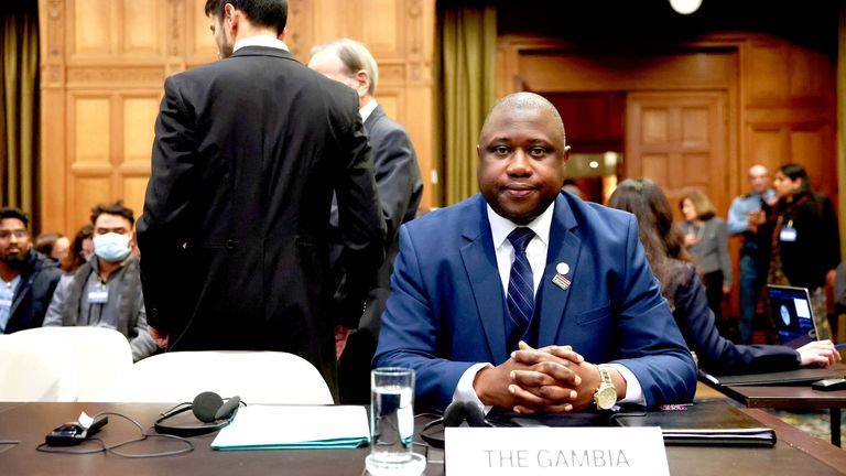 The Gambia's justice minister Dawda Jallow said his country had brought the case out of 'a sense of responsibility'. Pic: Reuters