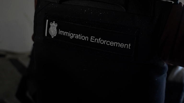 Immigration Enforcement officers made two arrests on the raid.