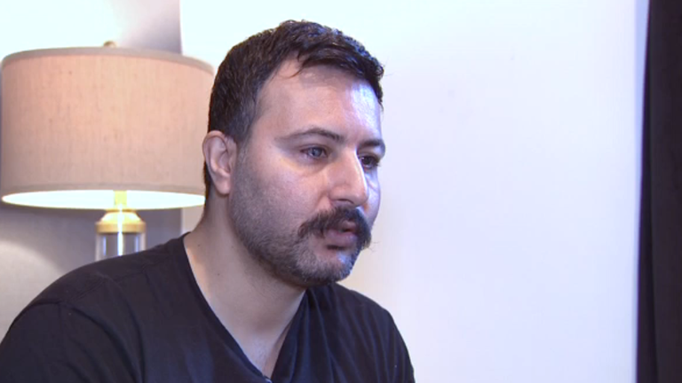 Diako Haydari told Sky News that both he and his wife had been unable to sleep after hearing news of his cousin's death.