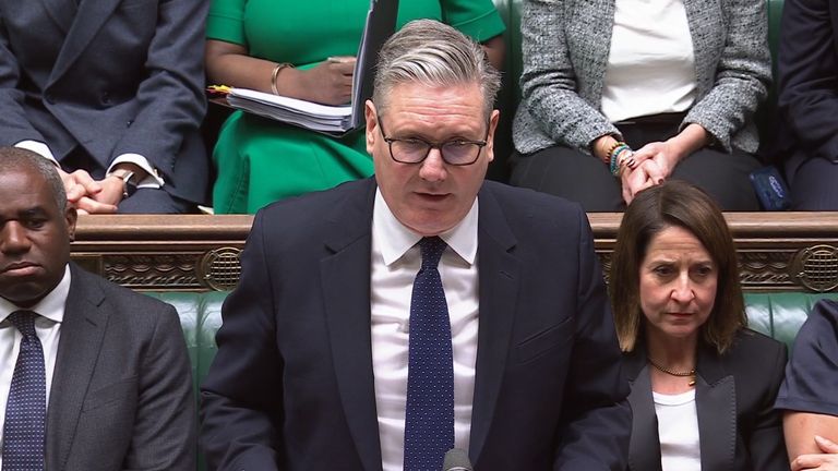 Sir Keir Starmer on Wednesday said the government would not 'back down' if X did not act. Pic: PA