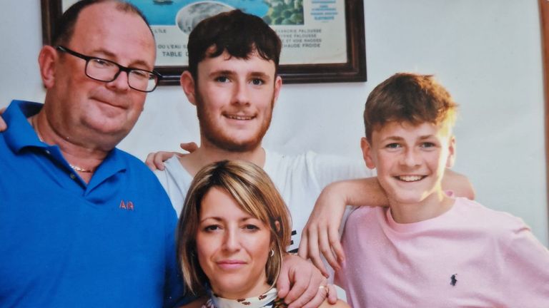 Łukasz Abrahams z rodziną