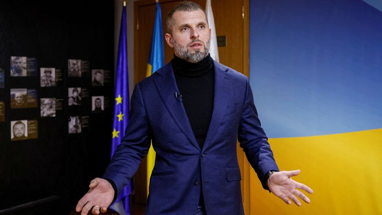 Ukrainian sports minister Matvii Bidnyi. Pic: Reuters