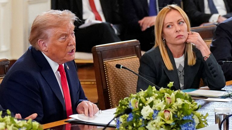 Geçen yıl Trump ve Meloni. Resim: Reuters