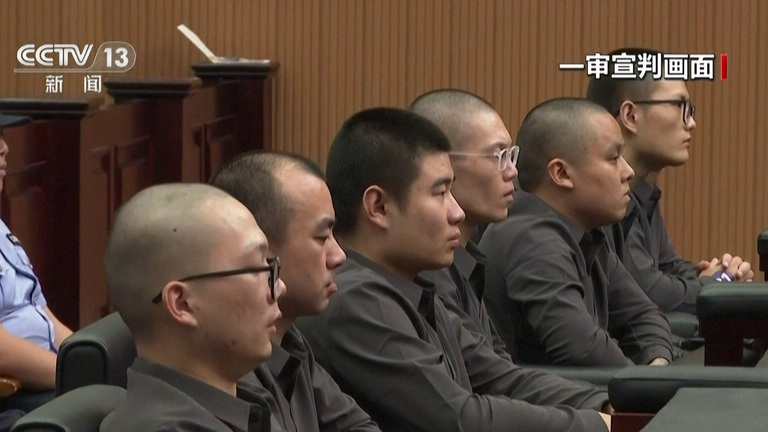 The group were executed after having an appeal denied. Pic:  CCTV/AP