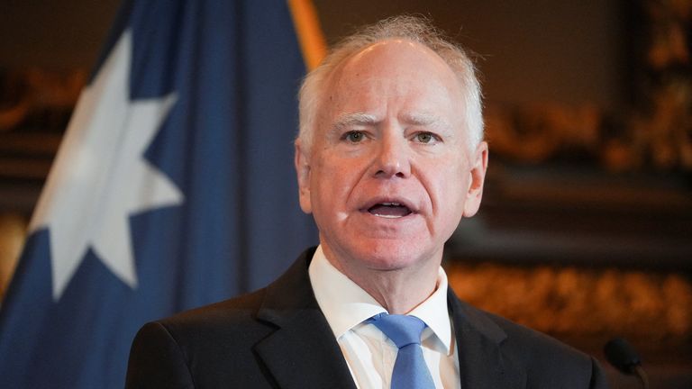 Minnesota Valisi Tim Walz. Dosya resmi: Reuters