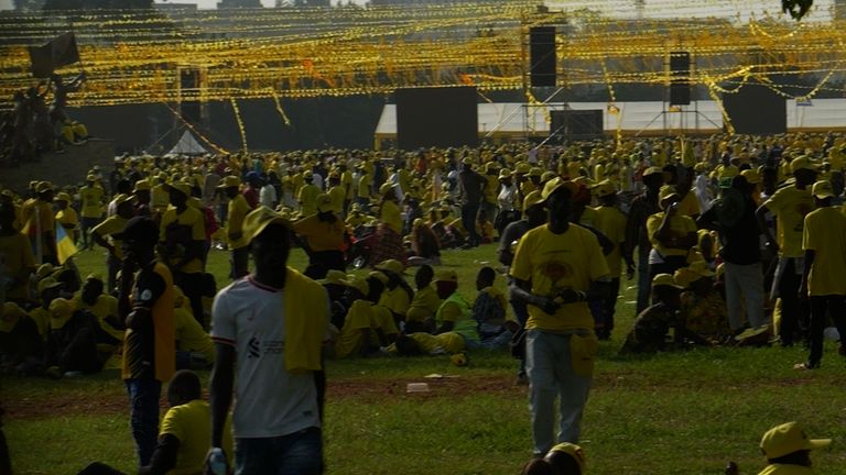 Supporters of the president