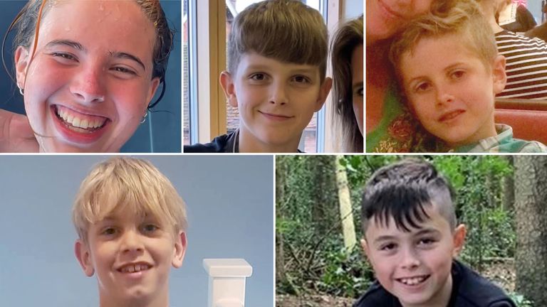 Maia Walsh, Jools, Isaac, Noah Gibson and Archie Battersbee