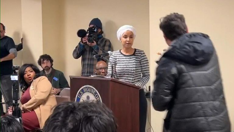 Ilhan Omar confronted in Minnesota