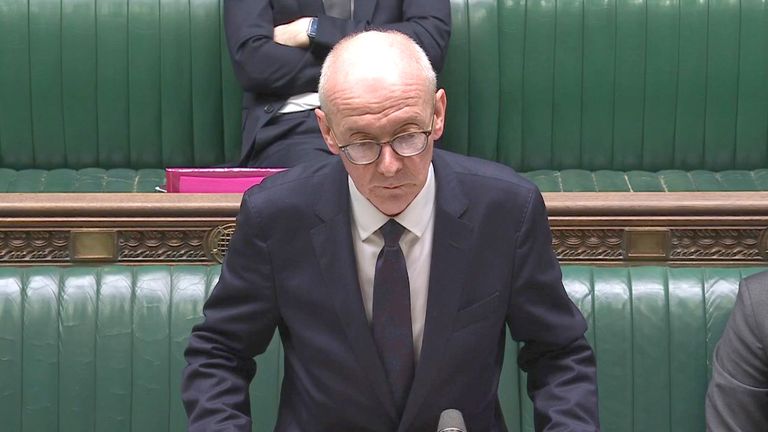 Pat McFadden spoke in the Commons. Pic: Parliament