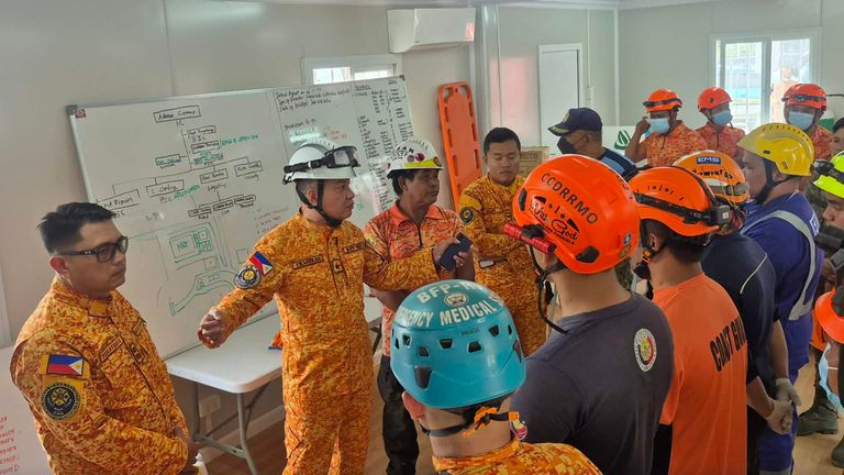 Hundreds of rescuers are involved in the operation. Pic: Cebu City Fire Station