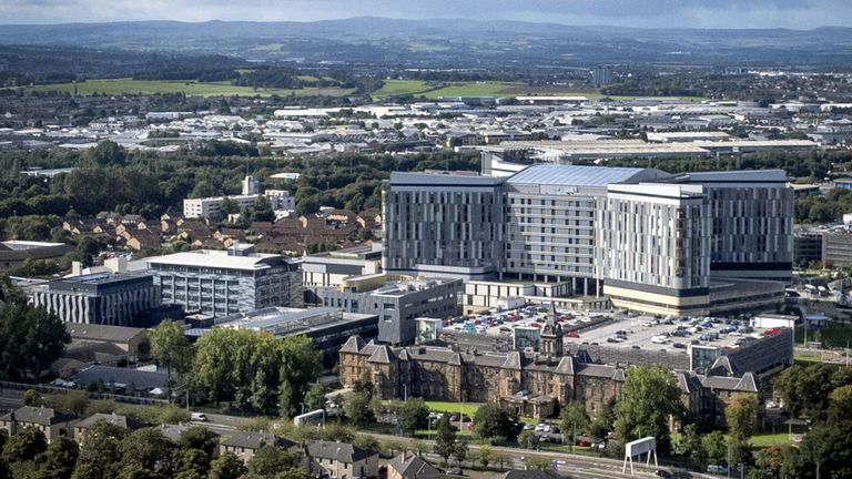 The Queen Elizabeth University Hospital in Glasgow. Pic: PA