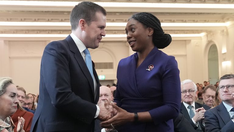 Mr Jenrick congratulating Kemi Badenoch on winning the leadership election in 2024. Pic: PA