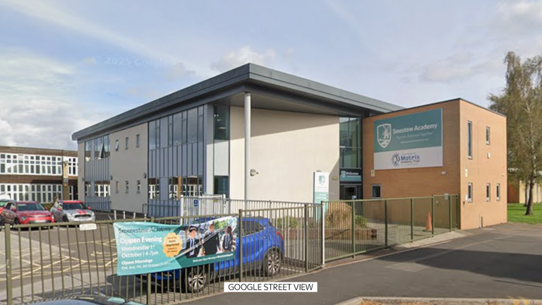 Police arrived at Smestow Academy at 10.40am on Monday