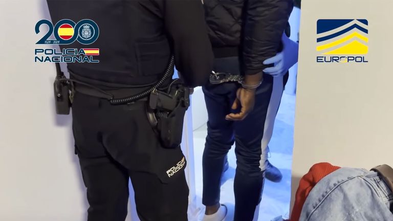 Police arrested 34 people believed to be involved in the so-called Black Axe organisation. Pic: Europol
