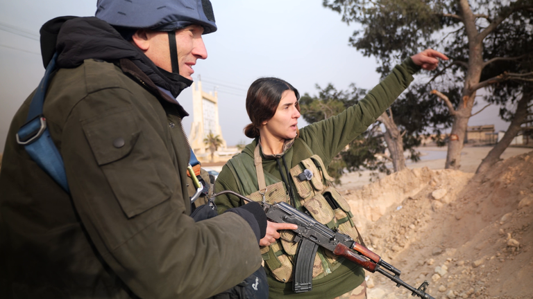 Kurdish forces told Sky News they're still determined to defend their land 'despite betrayal'