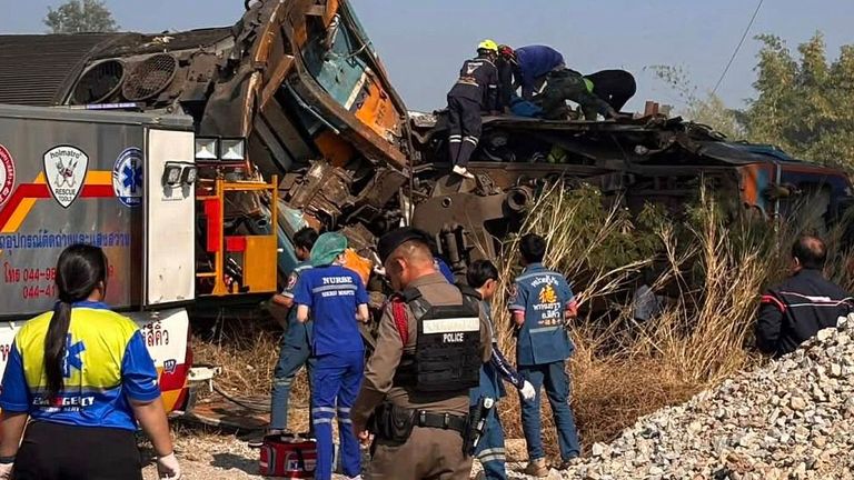 Thailand Train Disaster: 27 Dead as Crane Collapses on Moving Train