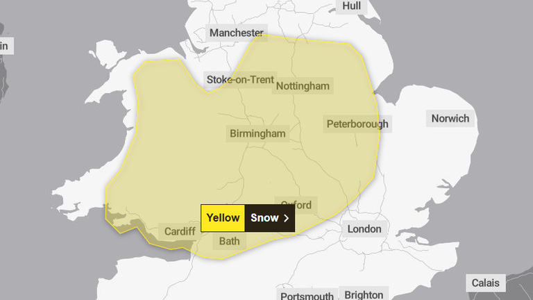 Weather warnings for Friday. Pic: Met Office