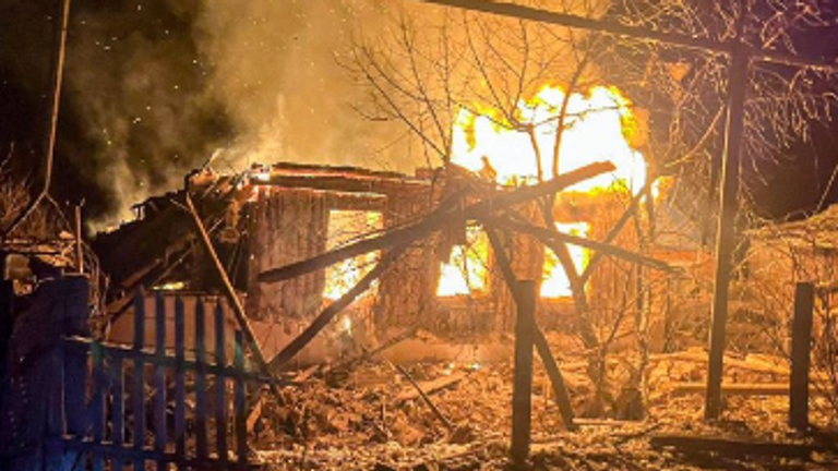 The aftermath of strikes in Velykyi BurlukPics: State Emergency Service of Ukraine