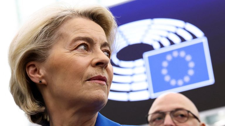 European Commission President Ursula von der Leyen. Pic: Reuters