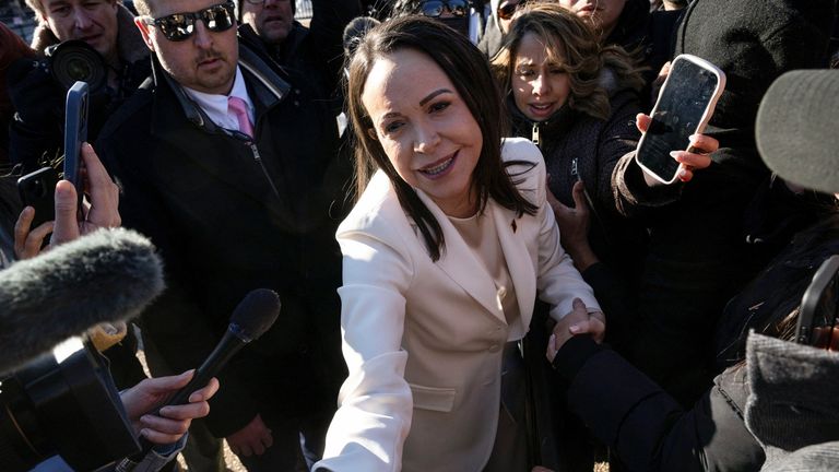 Venezuelan opposition leader Maria Corina Machado. Pic: Reuters
