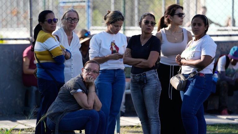 There are relatives gathering at other prisons, like this one in Guatire. Pic: AP