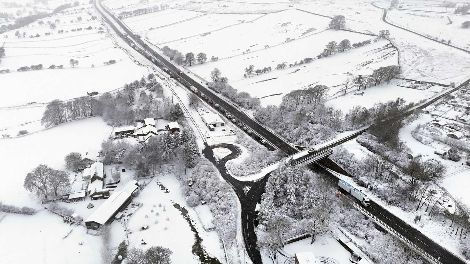 New snow and ice warnings issued across large parts of UK