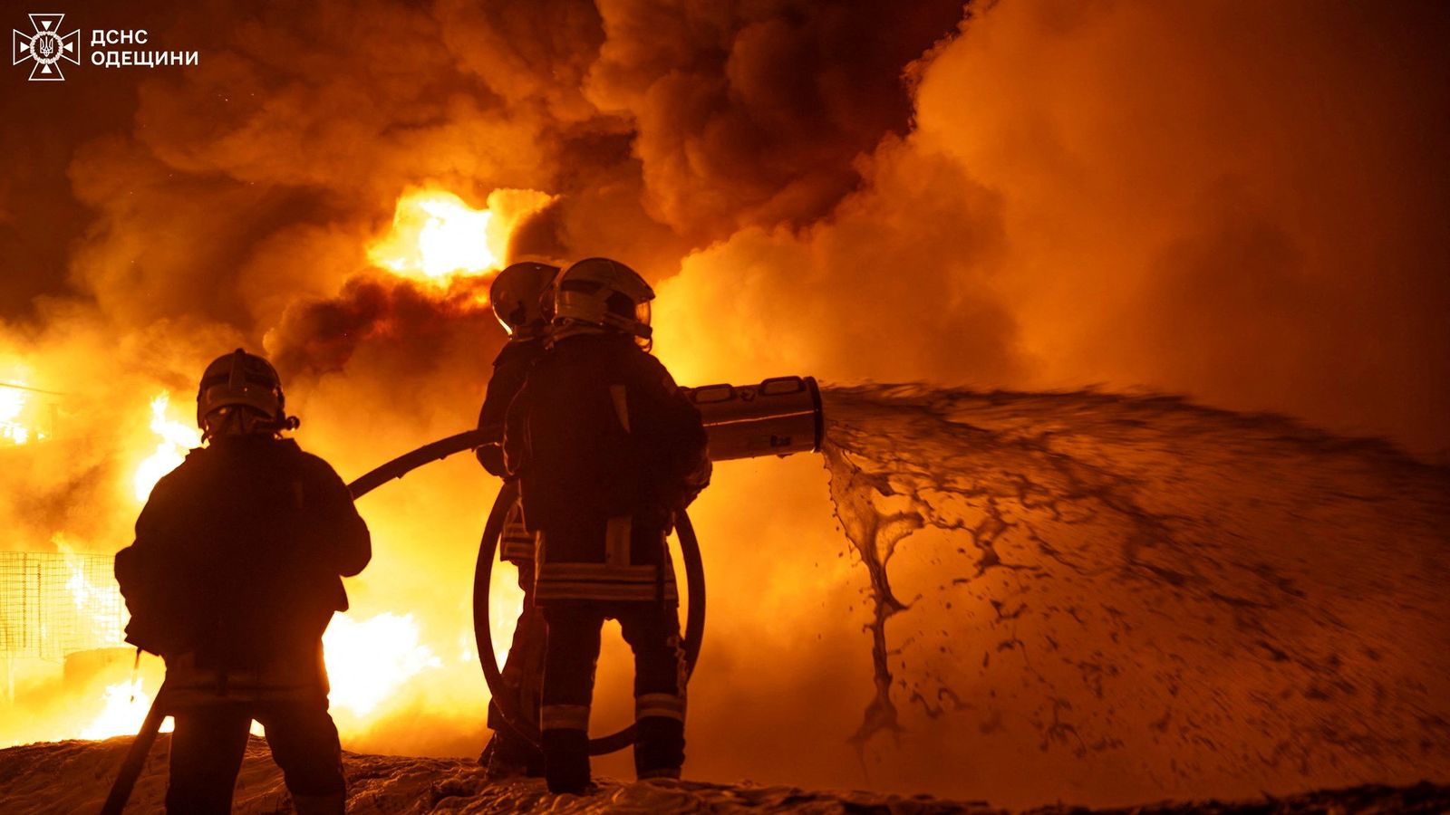 Ukraine war latest: Huge fires after strikes on Odesa - as Russian port hit with 'massive' attack