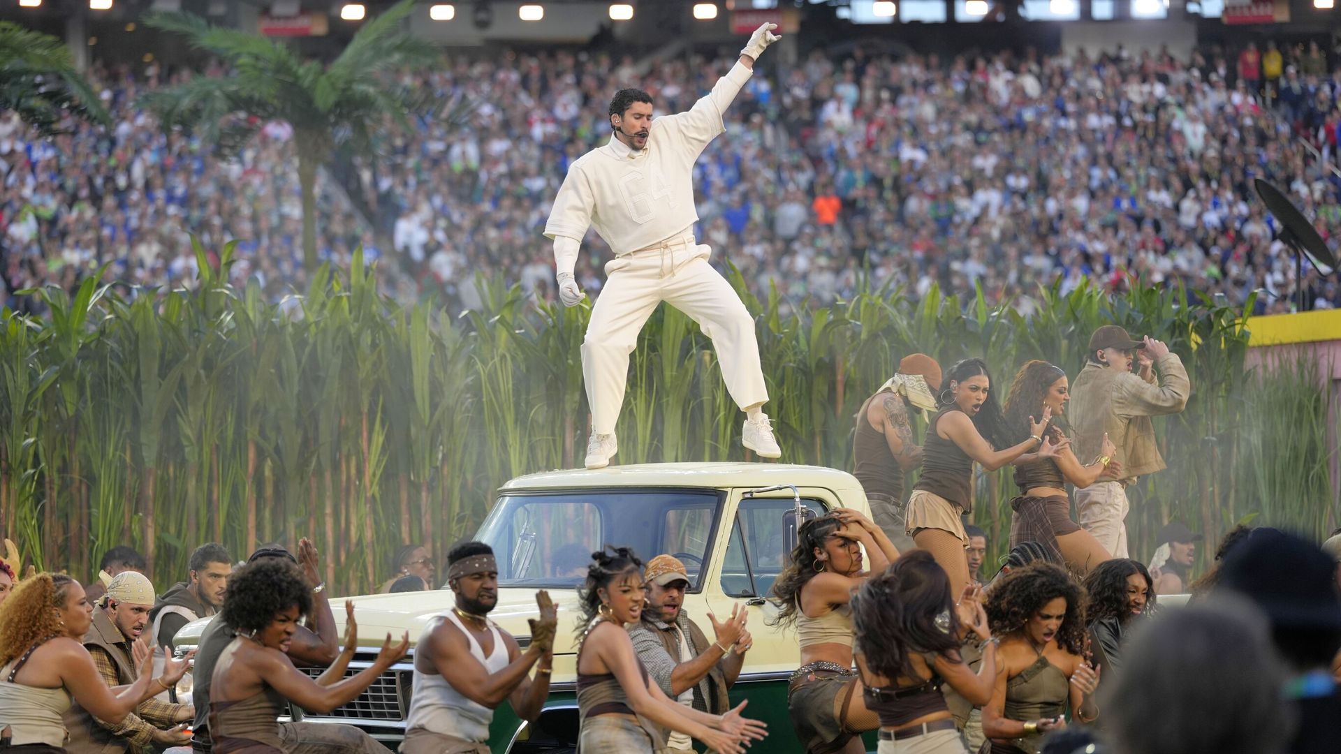 Bad Bunny makes history at Super Bowl with Spanish performance - as Trump blasts it 'absolutely terrible'