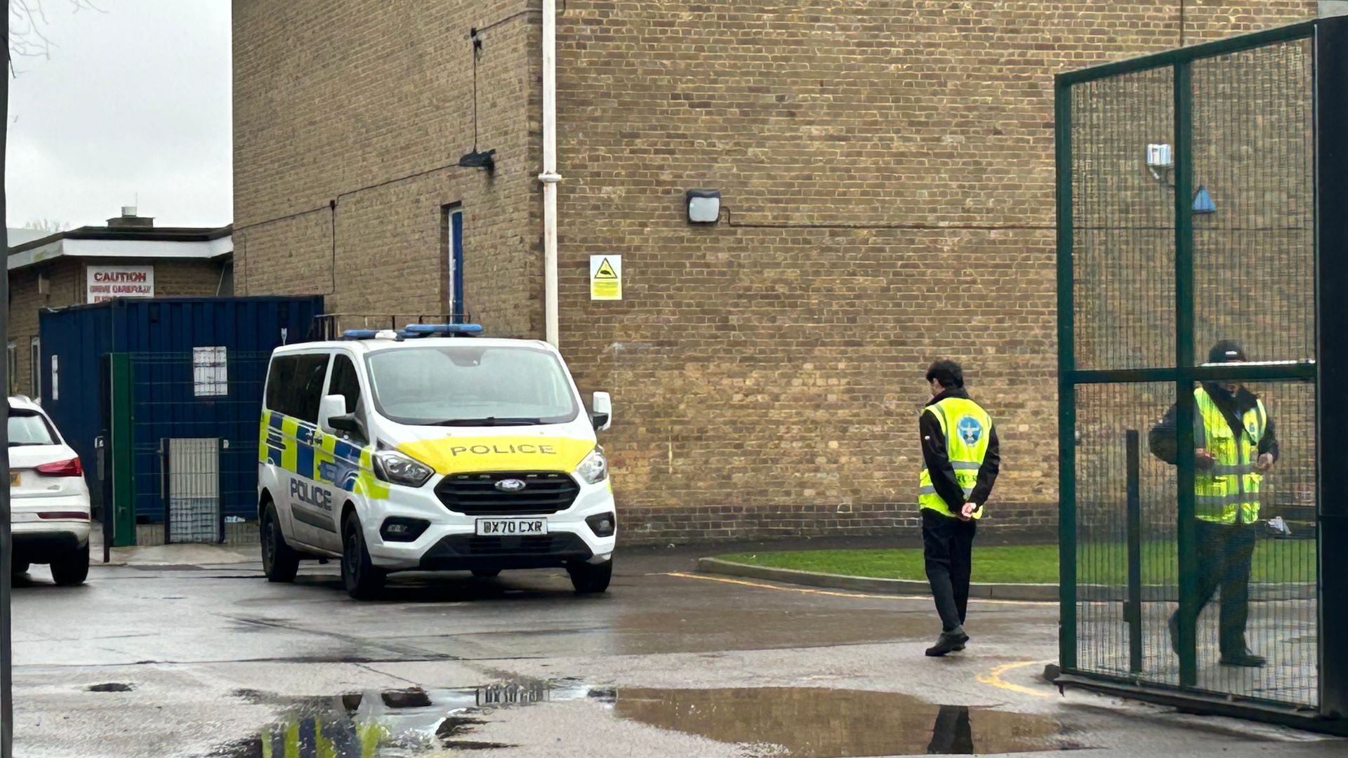 Boy held over double stabbing at school was arrested after being seen at mosque