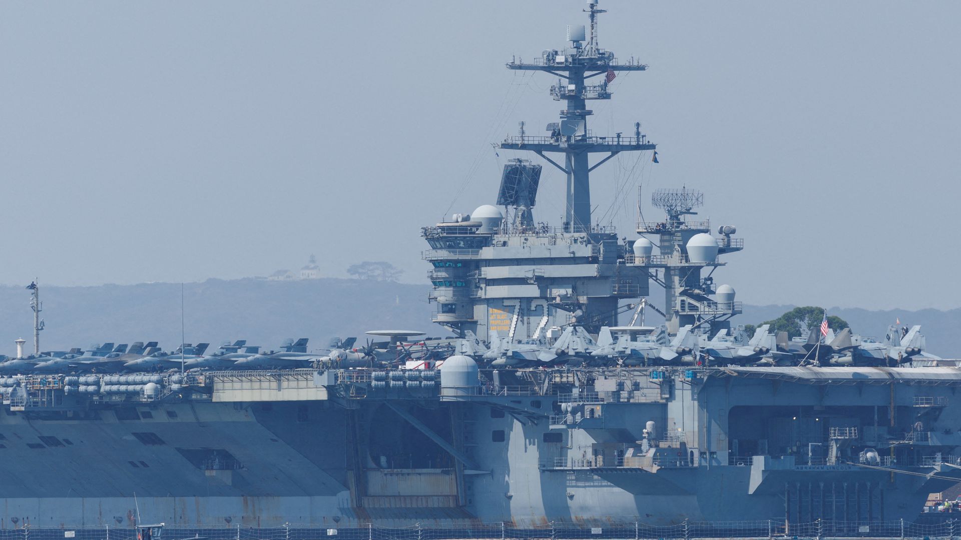 US aircraft carrier scrambles fighter jet to down 'aggressive' Iranian drone