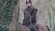 Andrew Mountbatten-Windsor rides a horse in Windsor Great Park.
Pic Reuters