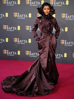 BAFTA red carpet: all the fashion from British and Hollywood stars 58 Co-star Teyana Taylor brings the drama in chocolate brown and ruffles