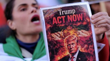 Anti-regime protesters want Trump to take action. Photo: Reuters