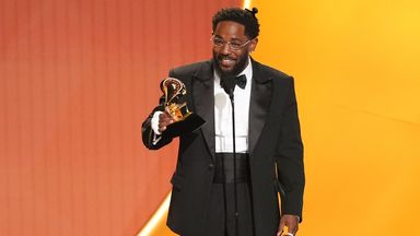 Kendrick Lamar accepted the award for Best Rap Album for GNX. Photo: AP/Chris Pizzello