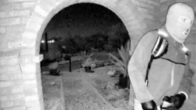 The FBI releases new details of a masked stalker painted outside Nancy's home Image: FBI