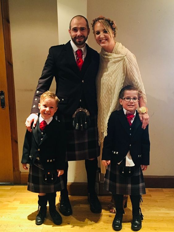 Barry and Shelley Martin with twin sons Oliver and Daniel. Pic: Shelley Martin/Aamer Anwar & Co