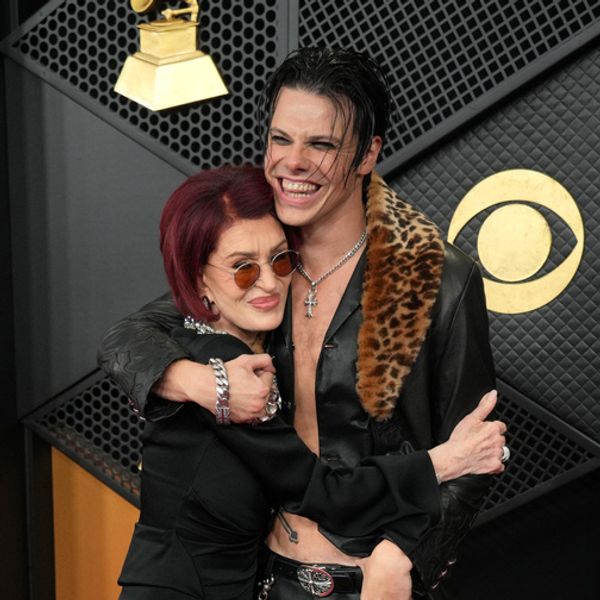Sharon Osbourne, left, and Yungblud, who has paid tribute to the late Ozzy Osbourne. Pic: Jordan Strauss/Invision/AP