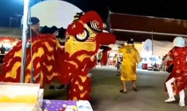 Undercover Thai police go dancing in lion costume to catch serial burglar