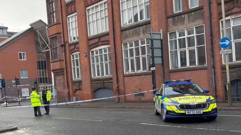 Police cordon in Leicester