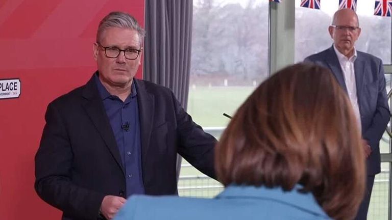 Sky's Beth Rigby questions Sir Keir Starmer at a press conference