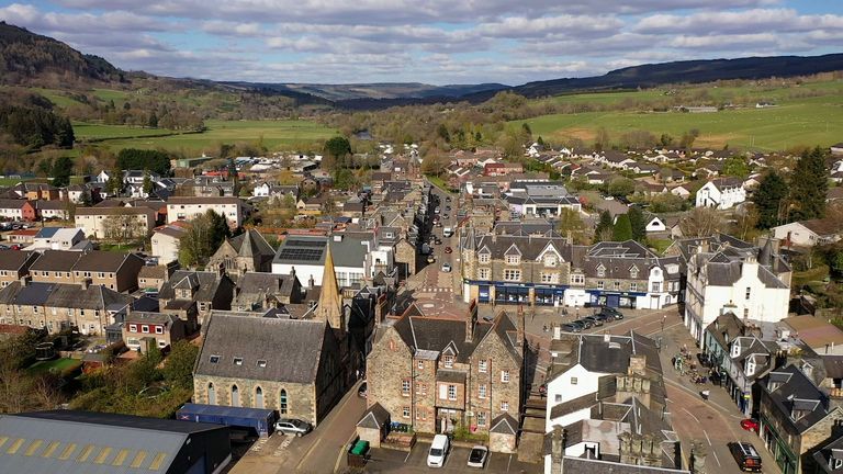 Aberfeldy w Perthshire. Zdjęcie: Sky News