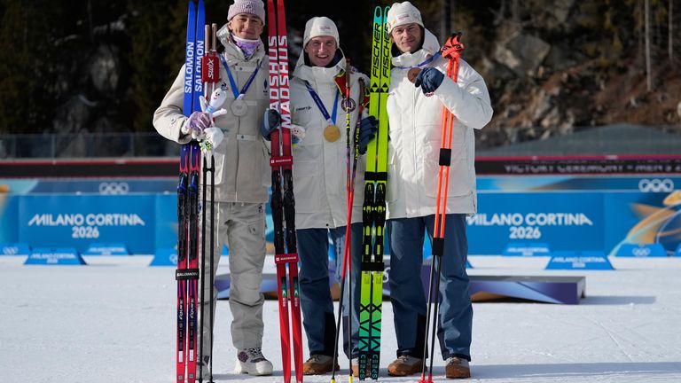 Laegreid was beaten by silver medalist Eric Perrot, from France, and gold medalist Johan-Olav Botn, from Norway. Pic: Associated Press