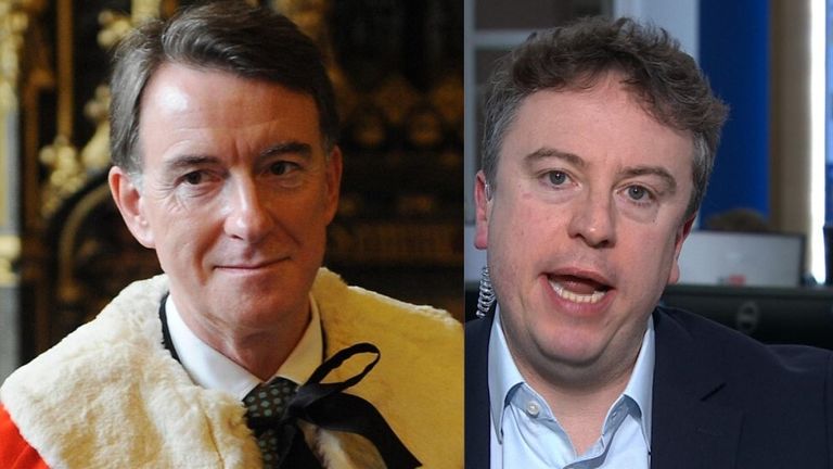 Sam Coates reports on Peter Mandelson's decision to resign from the Lords