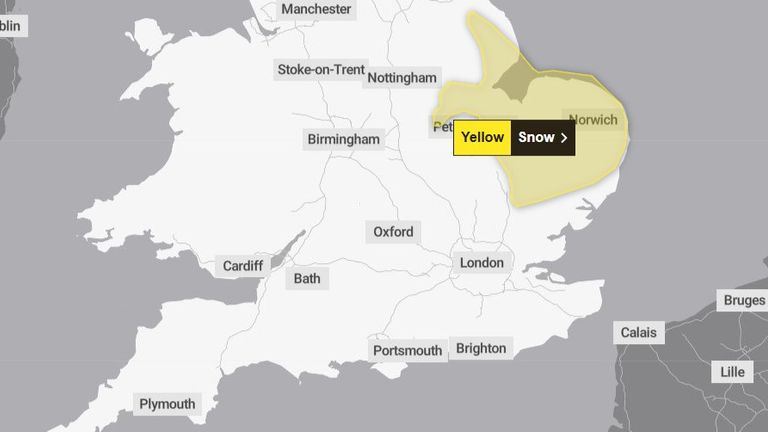 Najnowsze żółte ostrzeżenie pogodowe wydane przez Met Office obowiązuje do godziny 16:00 w niedzielę. Zdjęcie: Met Office