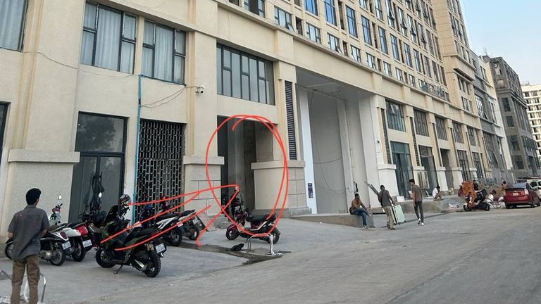 We were given a highlighted image of where to go