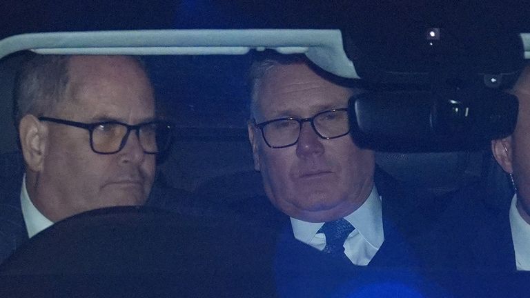 Sir Keir leaving the House of Commons after addressing Labour MPs. Pic: PA