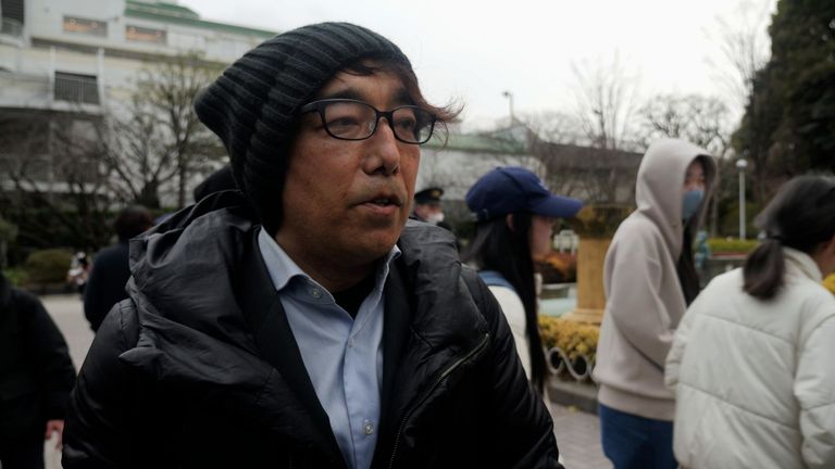 Een man ging tijdens haar bijeenkomst in op Takaichi's opmerkingen over Taiwan